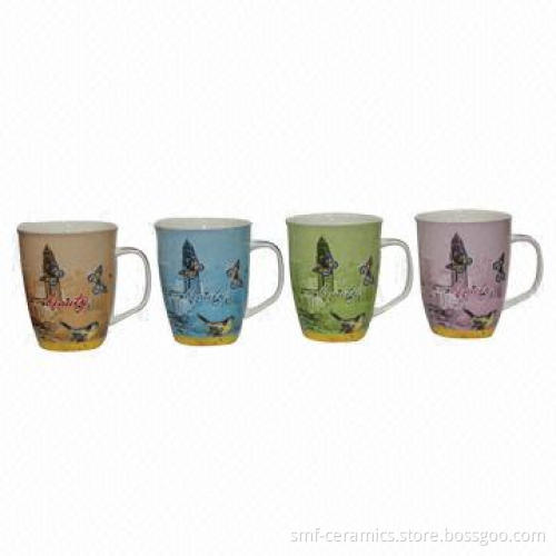 12oz Ceramic/Newbone China Bullet Mugs in Nice Color Box Packaging, Suitable for Gifts